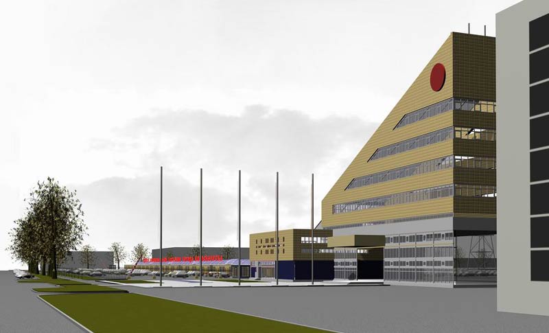 Проект центра автомобильной торговли г. Новосибирска по ул. Петухова. Проект выполнен АПМ-Сайт