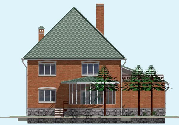 Проект индивидуального двухэтажного жилого дома с зимним садом. АПМ-Сайт