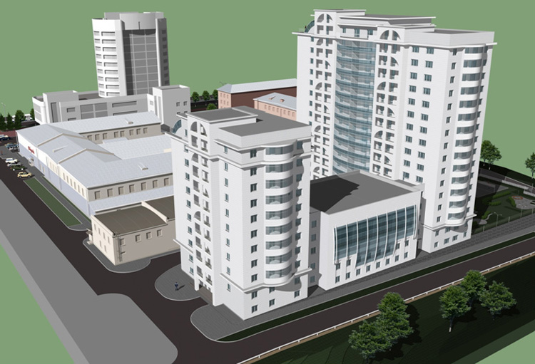 Проект жилого комплекса в Заельцовском районе. Новосибирск. Проектная мастерская АПМ-Сайт