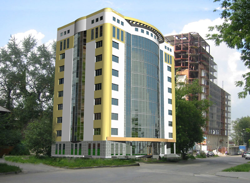 Административное здание по ул. Коммунистическая, 6. Новосибирск. Проектная организация: «АкадемСтрой»