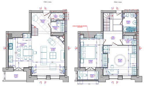 Проект интерьера 2-х уровневой 3-х комнатной квартиры. АФ-студия. Архитекторы: Антонов Дмитрий - Фаткин Иван