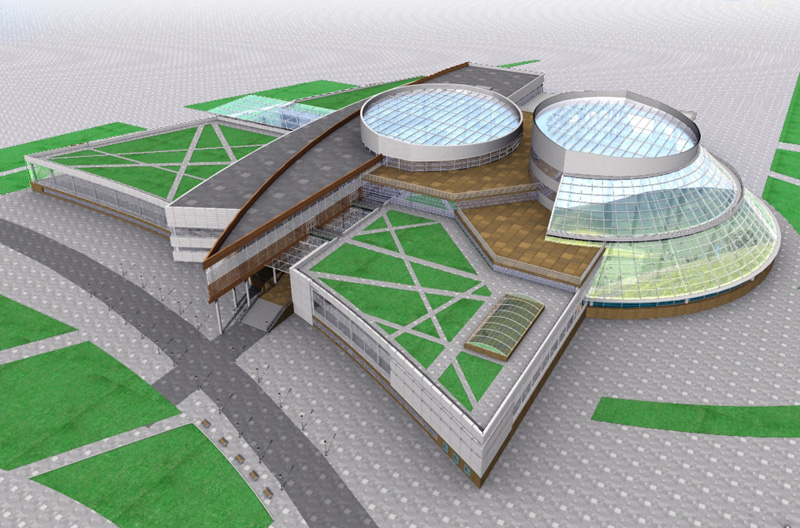 Проект торгово-развлекательного комплекса «Алтайская долина» выполнен архитектурно-планировочной мастерской «АрхиГрад» (Новосибирск)