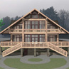 Проект деревянного 3-х этажного дома