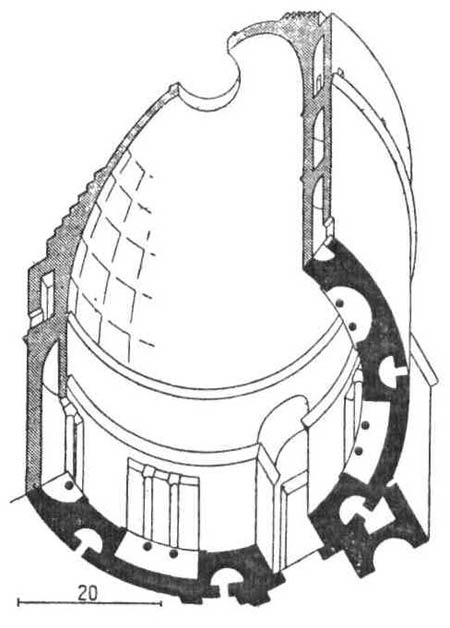Методы римского строительства. Несущий барабан Пантеона