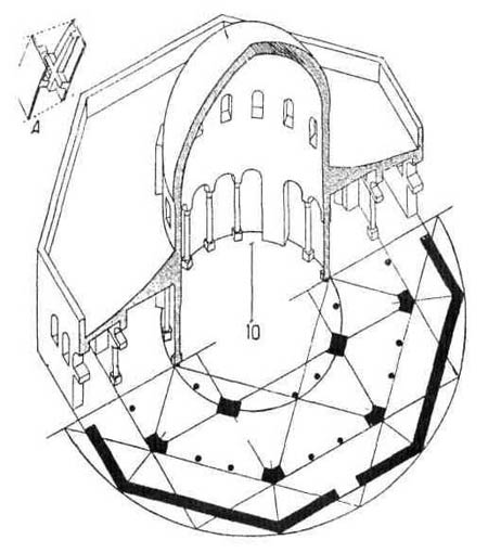 Мусульманская архитектура. Строительные приёмы: Конструкции с крышами на аркадах