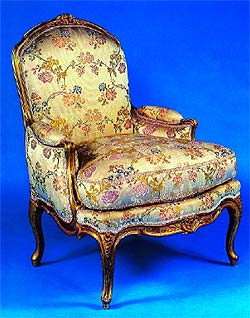 Французская мебель. Эпоха Людовика XV, стиль рококо. Бержер (обитое изнутри глубокое кресло). Жан-Батист Тийар-Старший, ок. 1764