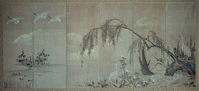 Ширма. Япония. Ogata Kenzan.1615-1668