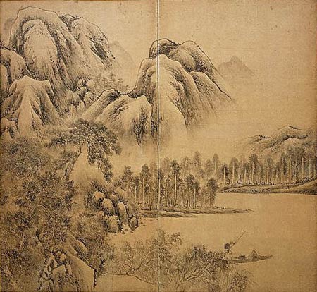 Ширма. Япония. Ki Baitei. 1780-е
