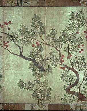 Ширма. Япония. Огата Корин. 17 век. Ogata Korin