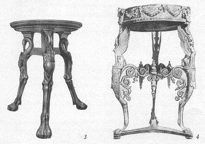 Мебель Древней Греции. Стол (трапедза) и бронзовый треножник 