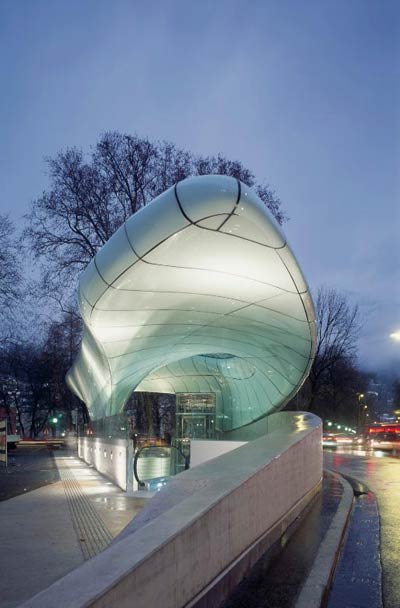 Заха Хадид (Zaha Hadid Architects): Nordpark Cable Railway (Nordkettenbahn), Innsbruck, Austria (Станция канатной дороги, Инсбрук, Австрия), 2004—2007