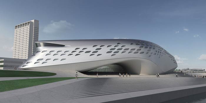 Заха Хадид (Zaha Hadid Architects): Guggenheim-Hermitage Vilnius (Музей. Культурный центр. Вильнюс), Vilnius, Lithuania, 2008—2010