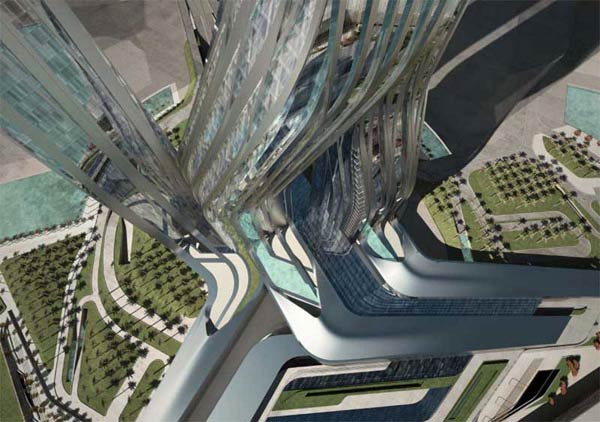 Заха Хадид (Zaha Hadid Architects): Signature Towers, Business Bay, Dubai, UAE (Многофункциональный комплекс, Дубай, ОАЭ), 2005—