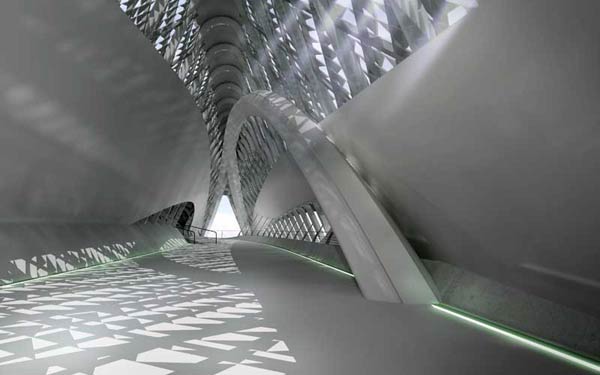 Заха Хадид (Zaha Hadid Architects): Zaragoza Bridge Pavilion, Zaragoza, Spain (Мост в Сарагоссе, Испания), 2005—2008