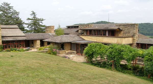 Органическая архитектура: Фрэнк Ллойд Райт (Frank Lloyd Wright): Taliesin III, Spring Green, Wisconsin (Тейлизин III, Спринг-Грин, Висконсин), 1925