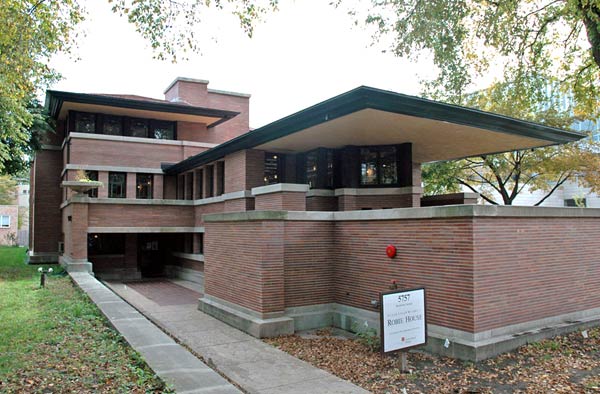 Органическая архитектура: Фрэнк Ллойд Райт (Frank Lloyd Wright): Frederick C. Robie House, Chicago, Illinois (Дом Фредерика С. Роби, Чикаго, Иллинойс), 1908—1910