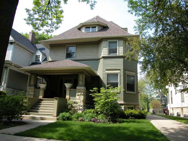 Фрэнк Ллойд Райт (Frank Lloyd Wright): Francis J. Woolley House, Oak Park, Illinois (Дом Фрэнсиса Вули, Оак-Парк, Иллинойс), 1893