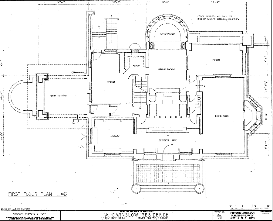 Фрэнк Ллойд Райт (Frank Lloyd Wright): William H. Winslow House, River Forest, Illinois (Дом Вильяма X. Уинслоу, Ривер-Форест, Иллинойс), 1893
