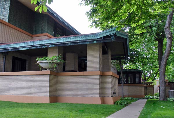 Органическая архитектура: Фрэнк Ллойд Райт (Frank Lloyd Wright): Dana-Thomas House, Springfield, Illinois (Дом Сьюзен и Лоуренс Дейна, Спрингфилд, Иллинойс), 1902—1904