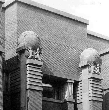 Фрэнк Ллойд Райт (Frank Lloyd Wright): Larkin Administration Building, Buffalo, New York (Здание управления компании «Ларкин», Буффало, Нью-Йорк), 1904; снесёно в 1950