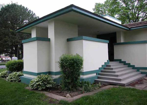 Органическая архитектура: Фрэнк Ллойд Райт (Frank Lloyd Wright): William H. Pettit Mortuary Chapel, Belvidere, Illinois (Маленькая капелла, Бельведер, Иллинойс), 1906—1907