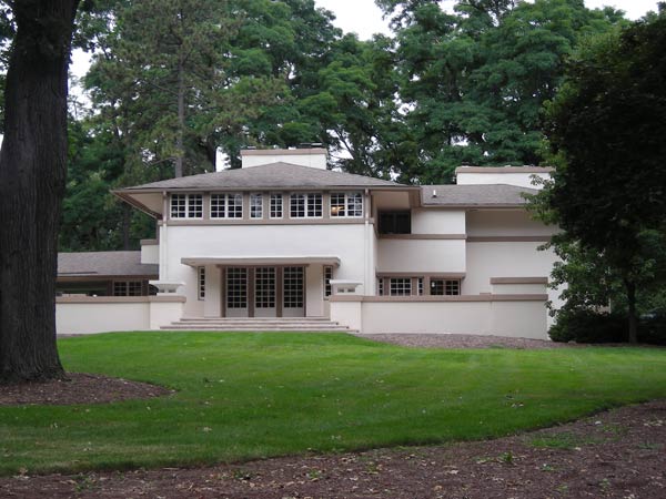 Органическая архитектура: Фрэнк Ллойд Райт (Frank Lloyd Wright): Mrs. A. W. Gridley House (Ravine House), Batavia, Illinois (Дом А.В. Гридли, Батавия, Иллинойс), 1906