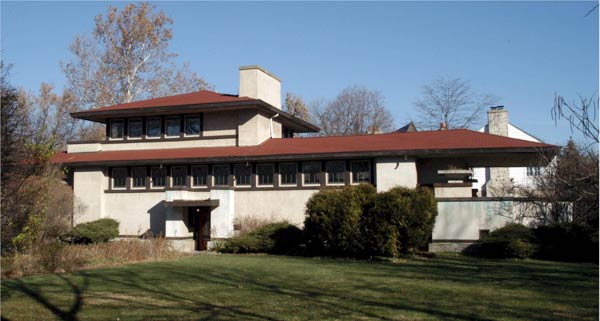 Органическая архитектура: Фрэнк Ллойд Райт (Frank Lloyd Wright): Ferdinand F. Tomek House (The Ship House), Riverside, Illinois (Дом Ф.Ф. Томека, Риверсайд, Иллинойс ), 1904—1906