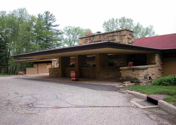 Фрэнк Ллойд Райт (Frank Lloyd Wright): Riverview Terrace Restaurant (Frank Lloyd Wright Visitors' Center), Spring Green, Wisconsin (Ресторан «Терраса с видом на реку», Спринг-Грин, Висконсин), 1953