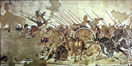 Битва Александра Македонского с Дарием, мозаика 
