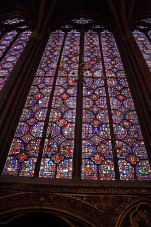 Витраж Королевской Святой капеллы - Сен-Шапель (Sainte-Chapelle), Париж 