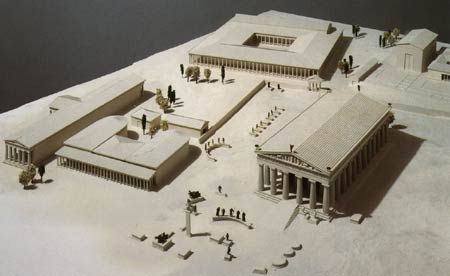 Макет храмового комплекса в Олимпии 