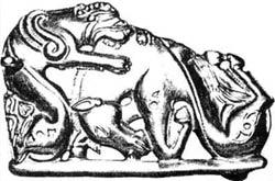Элемент скифо-сакской поясной пряжки. Сибирская коллекция Петра I
