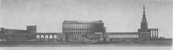 Конкурсный проект Дворца Советов в Москве: проект И. Жолтовского, 1931 г. (высшая премия)