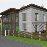 Проект одноквартирного дома с оздоровительно-досуговым комплексом в п. «Классика»