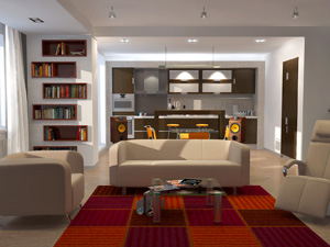 Проект интерьера 2-х уровневой 3-х комнатной квартиры. АФ-студия