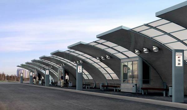 Остановочный комплекс пассажирского транспорта Речной Вокзал. АПМ-Сайт