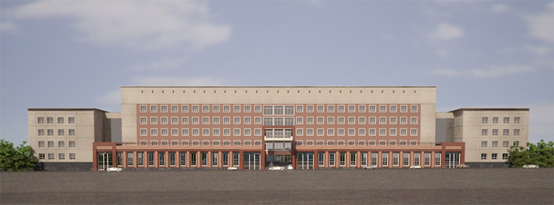 Реконструкция здания Сибирского Университета потребительской кооперации. Новосибирск. Проектная организация: «АкадемСтрой»