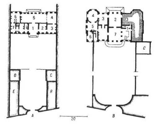 Французские дворцы и особняки XVII - XVIII вв. План особняка в Клермоне