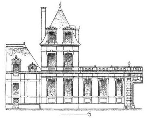 Французские дворцы и особняки XVII - XVIII вв. Фрагмент особняка в Бретонвиллере