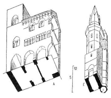 Городские здания и сооружения средневековья. Городская башня в Эврё. Ратуша Сент-Антонэн