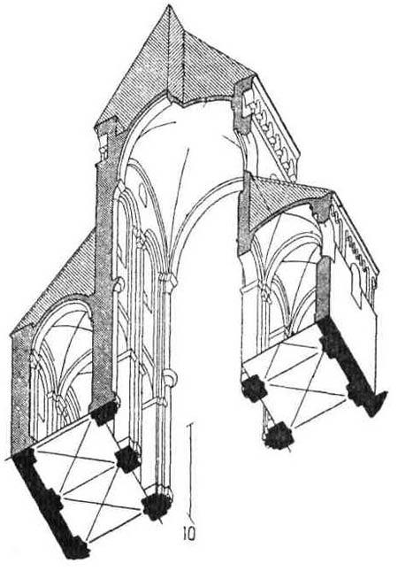 Нефы романских церквей перекрытые сводами. Церкви с крестово-парусными купольными сводами. Неф в Шпейере