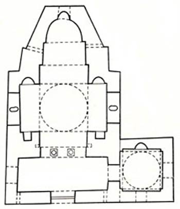 Византийская архитектура. Баргала. Церковь Георгия, VIII в. План