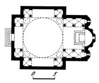 Византийская архитектура. Церковь Санта Фоска в Торчелло. План