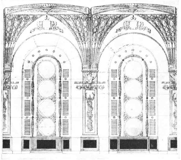 А  П. Брюллов. Проект Александровской галереи в Зимнем дворце, 1834 г. 