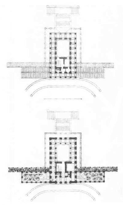 А. И. Штакеншнейдер. Проект павильона «Бельведер»   в    Петергофе.    План, 1851 г. 