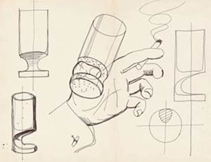 Джо Коломбо. Joe Colombo. smoke glass, 1964