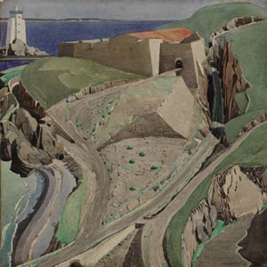 Чарльз Рени Макинтош. Charles Rennie Mackintosh. Акварель. The-Fort, 1925