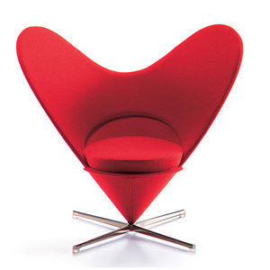 Вернер Пантон. Verner Panton. Heart-shaped Cone Chair M