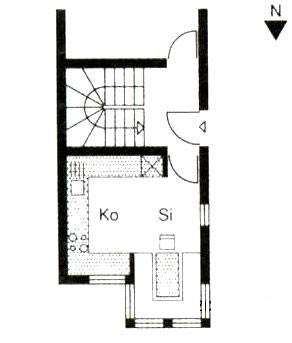 Пример планировки помещения кухни и смежных комнат (Минимальный размер столовой на 6 человек)