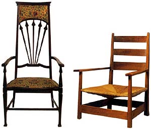 Английская мебель. Два стула из мастерских «Искусств и ремесел»